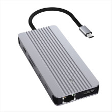 12-w-1 M.2 SSD/NVME USB 3.0 Splitter Hub RJ45 Gigabit