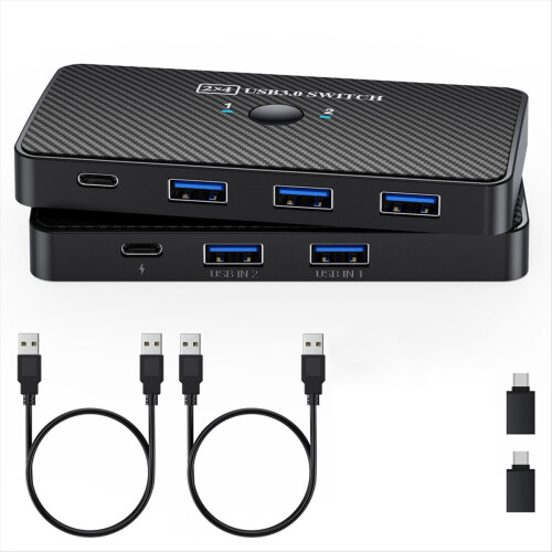 Przełącznik USB 3.0, 2 wejścia, 4 wyjścia 2