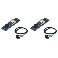Karta rozszerzeń M.2 NVME do Mini SAS SFF-8087 obsługująca 4 porty SATA3.0