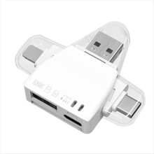 Čítačka viacerých kariet SD/TF + USB OTG + audio adaptér typu C