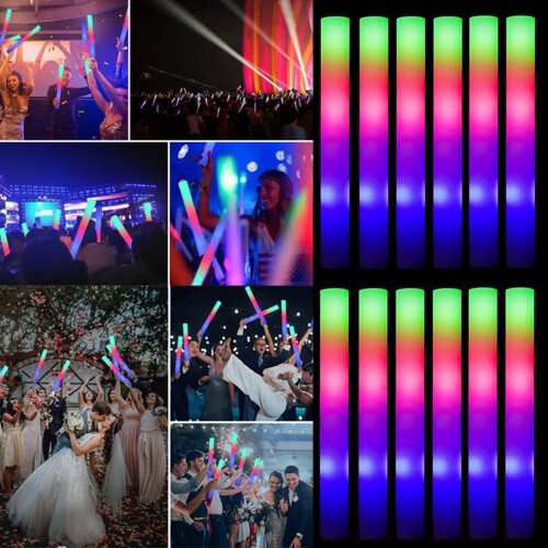 LED Glow Sticks Πολύχρωμα RGB Glow Sticks Αφρός Σωλήνες Cheer 2