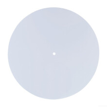 Vinyl Record Pad 12-Inch Acrylic Slip Mat With Label Recess For Clear Sound On Turntables White