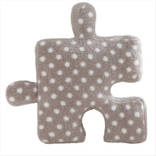 Polštáře s puzzle vzorem, puntíkované, dekorace na pohovku, šedé