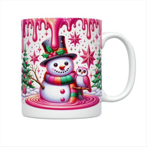 Canecas de café com tema de Natal, xícara de café de boneco de neve