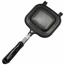 Double-Sided Non-Stick Sandwich Frying Pan Gas Stove Compatible With Toast Mold Even Heat Retention Easy-Clean Coating