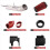 Kit de entrada de ar de 4 polegadas e proteção térmica para / V8 vermelho 5