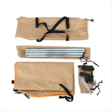 Abrigo portátil para carro, sombra, barraca de acampamento lateral, teto de carro, cáqui