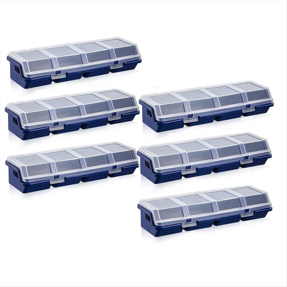 6 Pack Screw Organizer Box With Lids 4 Compartments Tool 4711841472333