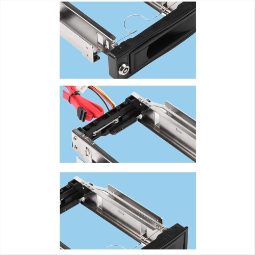 3,5" SSD til 5,25" bay tray hard harddisk monteringsdock beslag 1