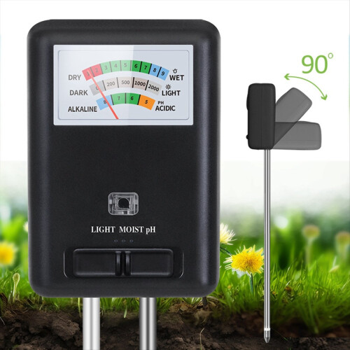 Bodemmeter Vochtmeter en pH-tester Zwart 1