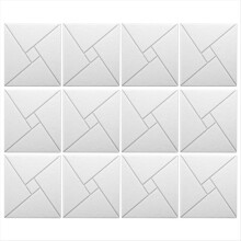 12 panouri acustice, panouri din spumă fonoabsorbante 12x12x0,4 in, albe