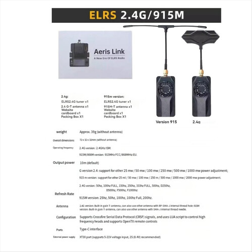 Link RX TX 1W vevő+adó RC drónhoz 915MHz 2