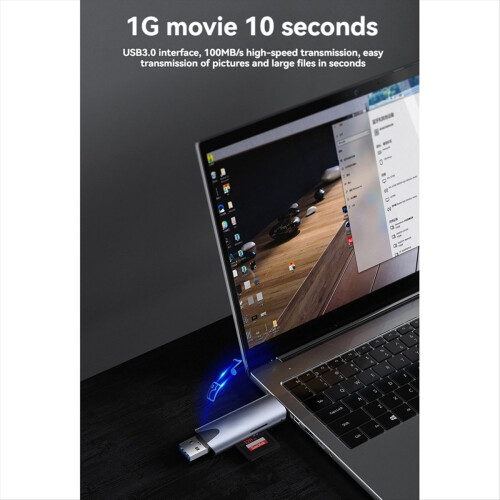 Αναγνώστης καρτών 2 σε 1 Type-C/USB 3.0 Αναγνώστης καρτών TF/SD υψηλής ταχύτητας 2