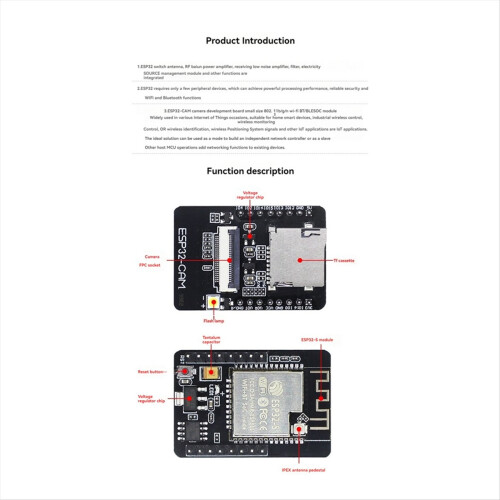 ESP32-CAM utviklingskort WiFi-modul 2