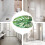 Πατάκια μπάνιου για χαλί πόρτας μπάνιου Green Leave Diatom Bath Pad B 1