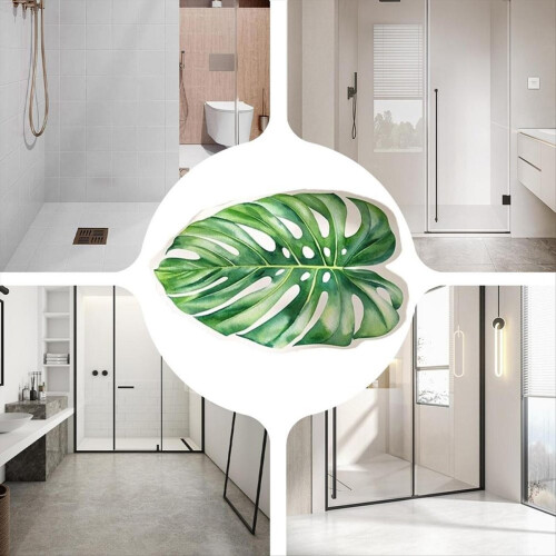 Πατάκια μπάνιου για χαλί πόρτας μπάνιου Green Leave Diatom Bath Pat A