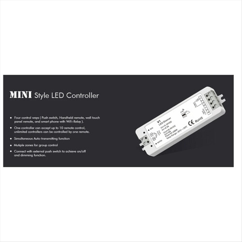 Mini Style LED Dimmer KIT Εσωτερικός φωτισμός 12V 24V 1CH 2