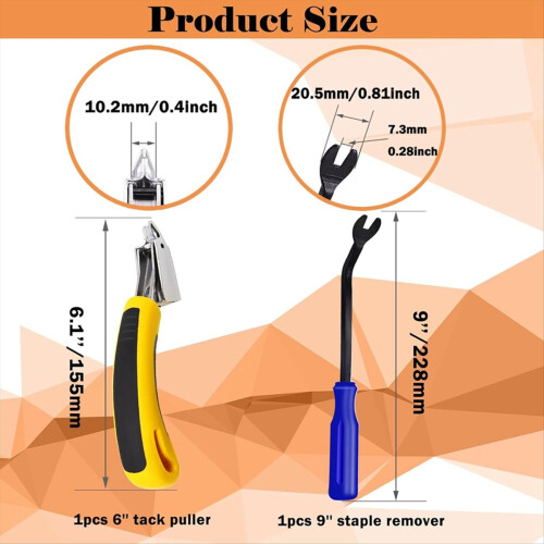 Staple Remover,Upholstery and Construction Staple Puller Yellow+Blue 2
