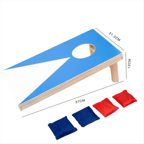 Cornhole-spilsæt med 4 bønneposer, kastespil til børn, blå