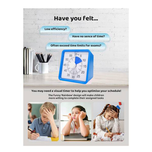 60 Minute Visual timepiece for Kids, Visual Countdown timepiece 2