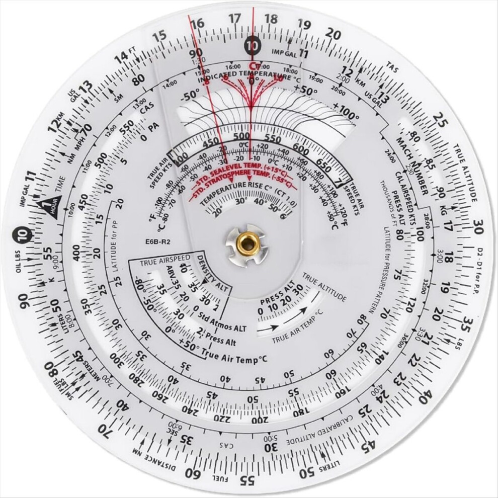 E6b-R2 4 Inch Diameter Circular Flight Computer, Student Use Ifr Vfr 4714188471458