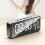 Dark Grey Smart Sound Alarm ClockWall Mounted Desk Clock 7