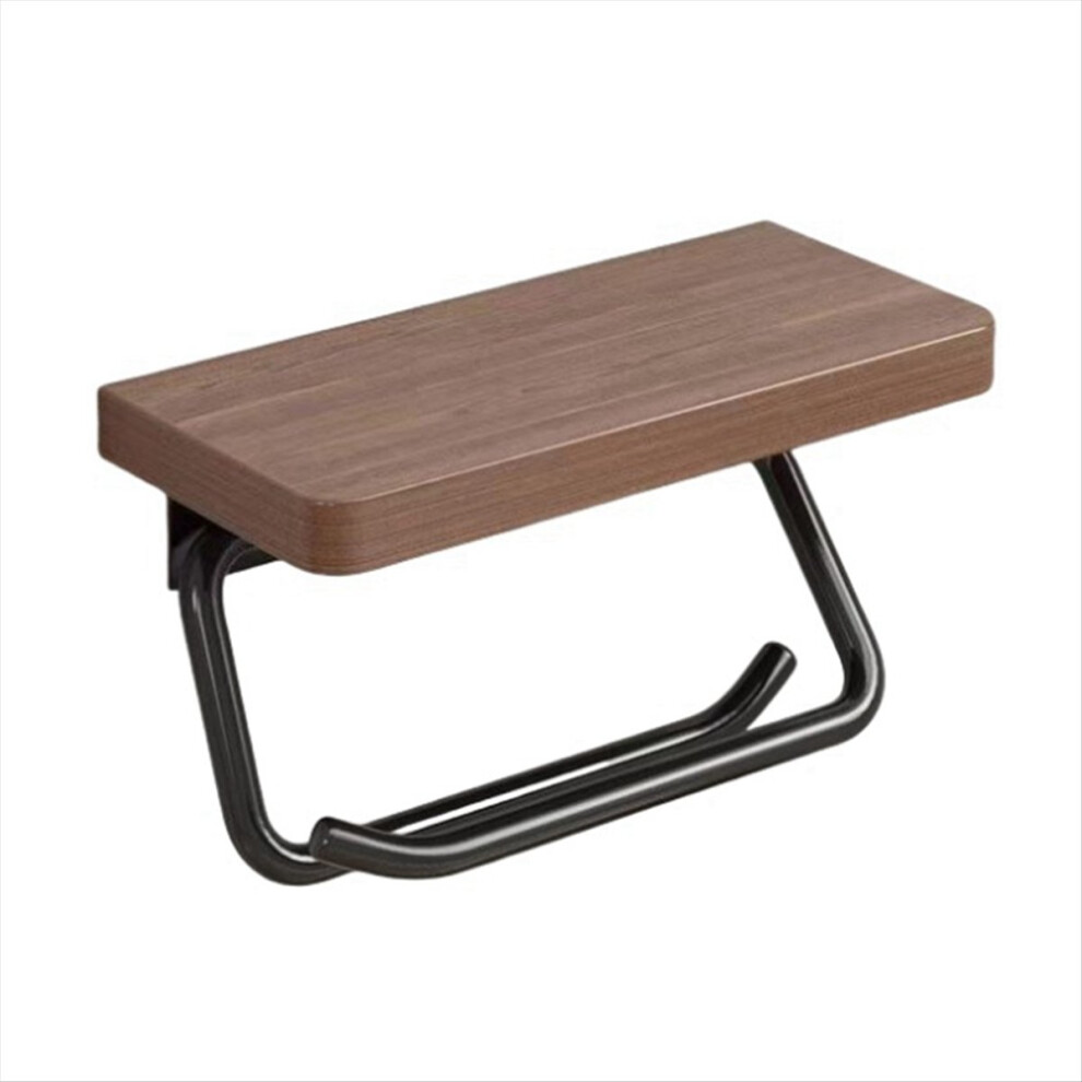 Double Paper Holder with Shelf Wood Wall Mounted WC Holders flat-image-OPC-PMD2WZP-NEW