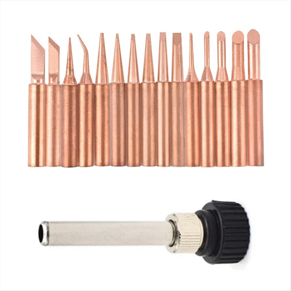 15Pcs/Lot Pure Copper Lead Free Soldering Iron Tips 4714188462104