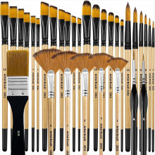 Set de pensule, peri de nailon cu vârf rotund