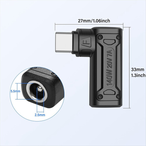 PD 140W DC - Type-C töltőadapter telefonhoz, táblagéphez, laptophoz (F) 2