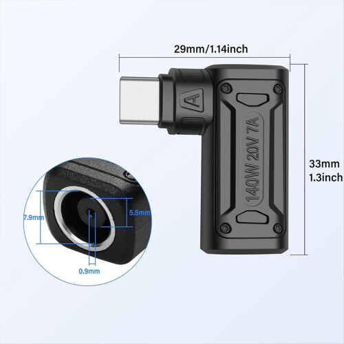 PD 140W DC - C típusú töltőadapter telefonhoz, táblagéphez, laptophoz 2