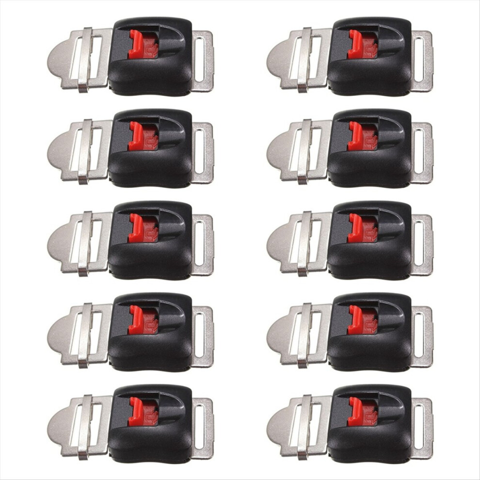 10Pcs Motorcycle Helmets Clip Strap Quick Release Disconnect Buckle 4714188498264
