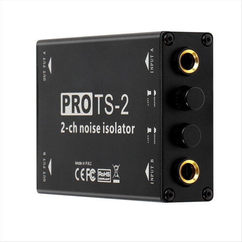 -2 Audio Isolator Dual Channel 1/4inch 6.5 Ruisonderdrukkingsfilter