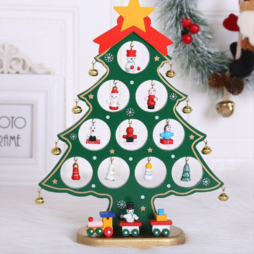 DIY Wooden Christmas Tree Christmas Tree Gift three-dimensional green 1