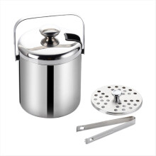 Ice Bucket with Lid and Tong Insulated Ice Bucket with Strainer A