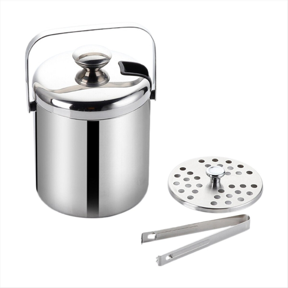 Ice Bucket with Lid and Tong Insulated Ice Bucket with Strainer A