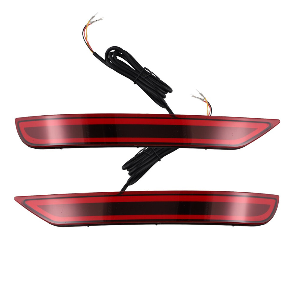 1 Pair Led Rear Bumper Reflector Tail Brake Signal For Light 4714188498790