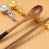 Βάση για chopsticks από κράμα αλουμινίου, ρετρό δράκος, χρυσή, 4 τεμάχια 6