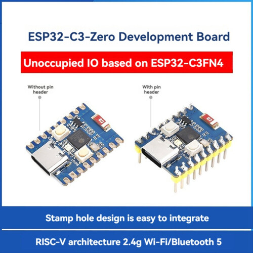 ESP32-C3-Zero utviklingskort Wifi-modul RISC-V 32-bits type-C B 1