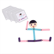 Esporte Homem de Madeira Material DIY Quebra-cabeça Brinquedos Jogo Educacional Menina