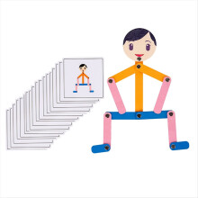 Esporte Homem de Madeira Material DIY Quebra-cabeça Brinquedos Educacionais