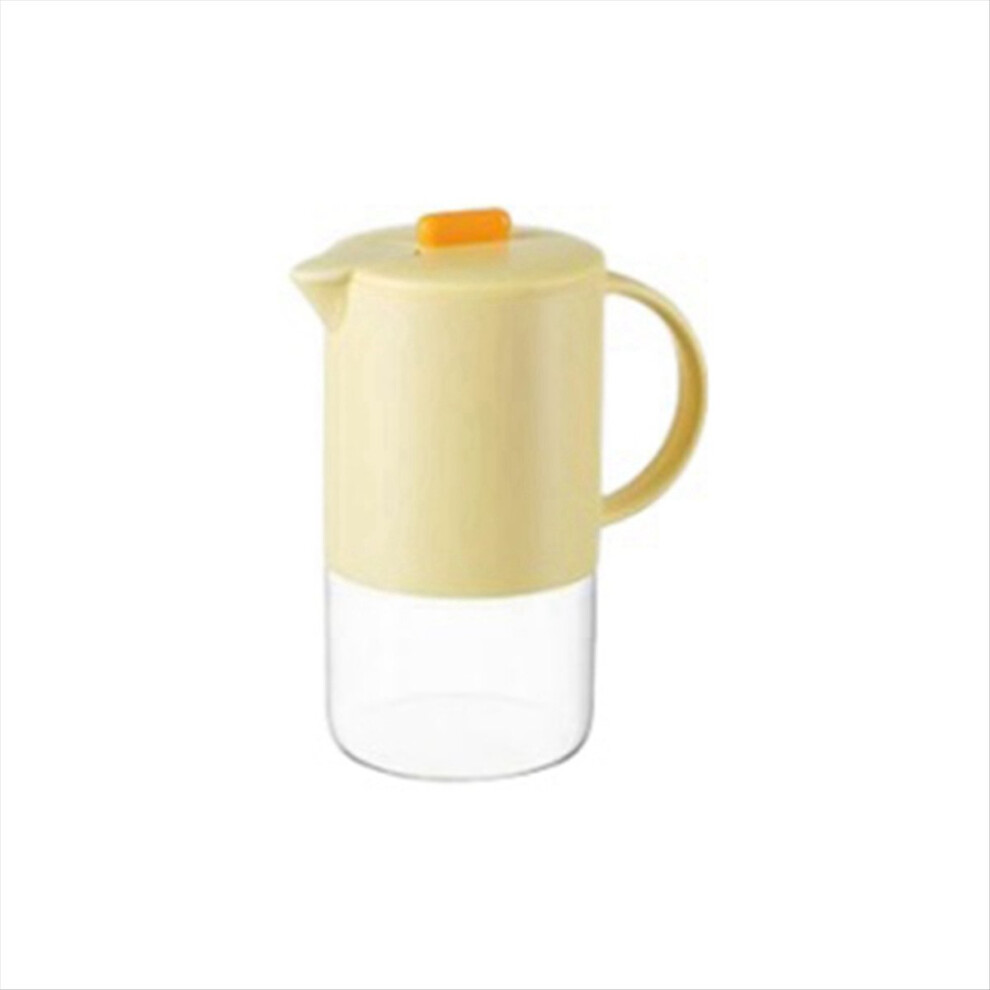 Glass Water Jug With Lid Kitchen Coffee Pot 1500Ml Yellow 4714188485585