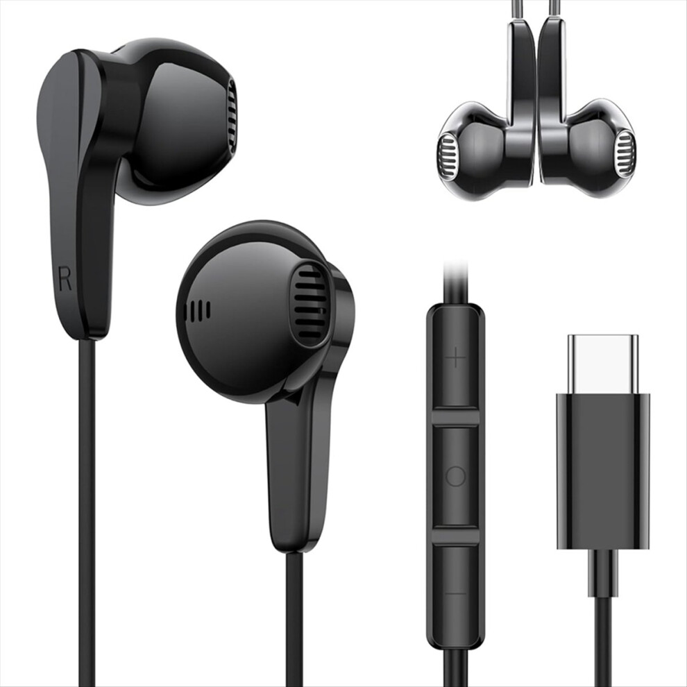Usb C Headphones Magnetic Wired Earbuds With Microphone 4714188465921