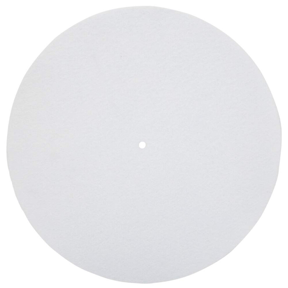 Turntable Platter Mat Wool, Anti-Vibration Slipmats For Record Players, White 9016109580320