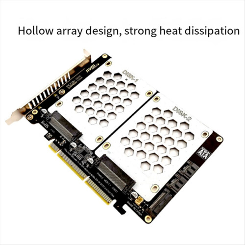 PH46-2 Dual-disk 2,5-tommer harddisk til PCIE 4.0 split-kort 1