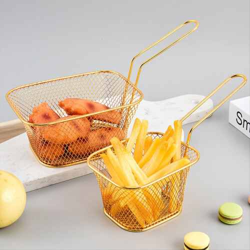 square oil filter frying basket snack tableware basket large 1