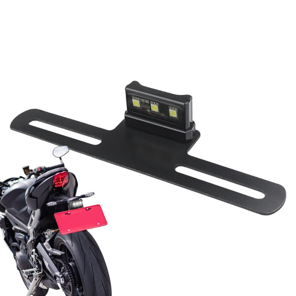 Motorcycle Brake Tail License Plate Waterproof High Visibility With Plate Bracket For Adventure Travelling Light/Black 9393856548637