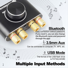 2.0 csatornás 20W + 20W Bluetooth erősítő távirányítóval