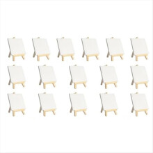 Mini-lerret med staffelisett, 16-pakning, 4x4-tommers kunstlerret malesett