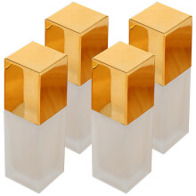 4Stk Leere Quadratische Glasflasche Für Lotion Und
